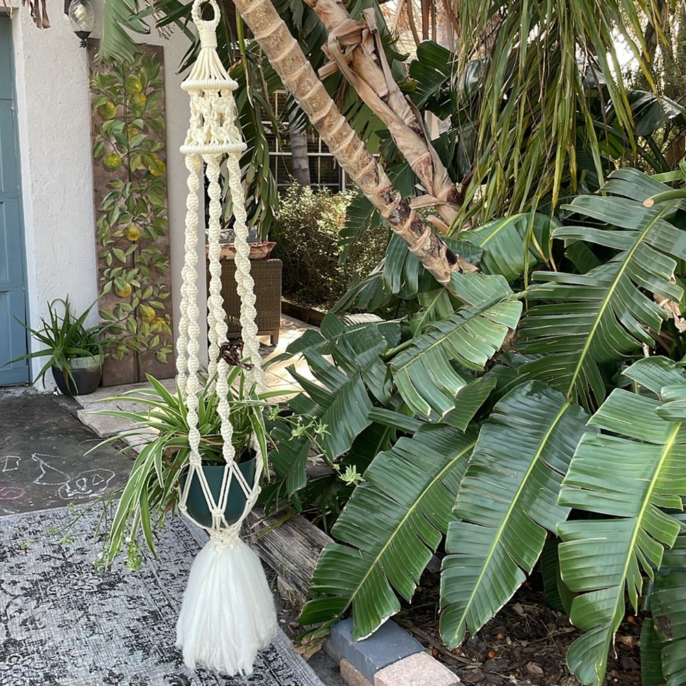 Macramé Hand made planter from the 60s